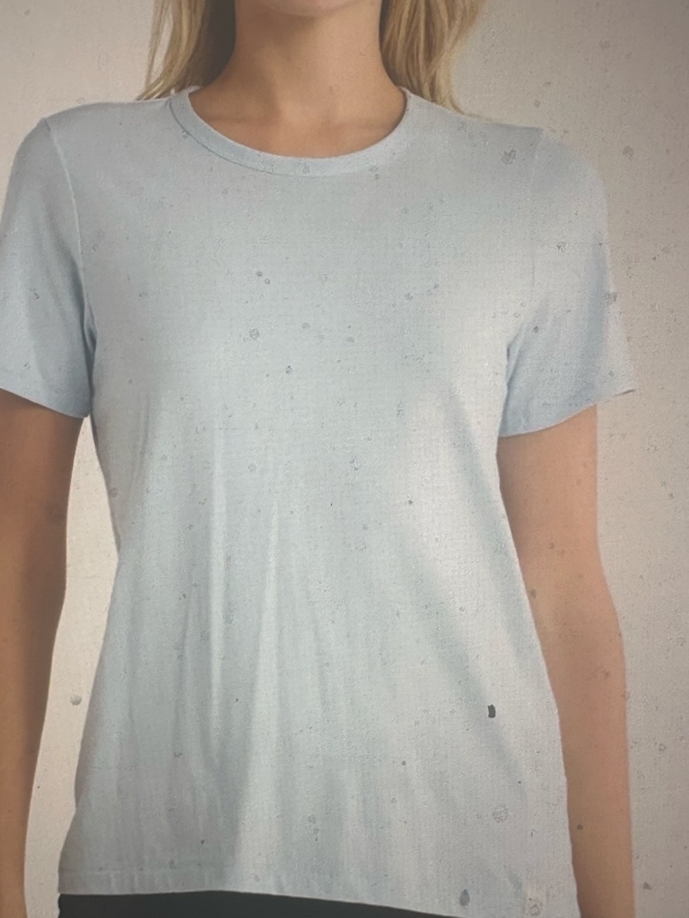 rag & bone The Jersey T-Shirt in Baby Blue SIZE XXS